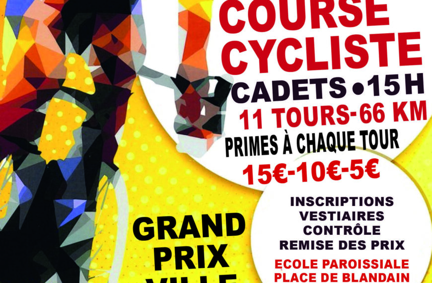 Grand Prix Ville de Tournai – 3 septembre