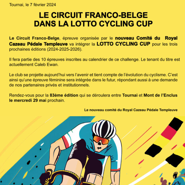 LE CIRCUIT FRANCO-BELGEDANS LA LOTTO CYCLING CUP